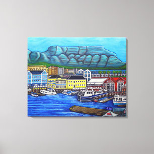 Kleuren van Cape Town Verpakt Canvas Afdruk