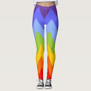 Kleuren van Chakra's / Regenboog - zigzagchevrons Leggings