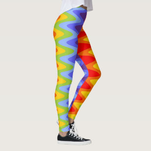 Kleuren van Chakra's / Regenboog - zigzagchevrons Leggings