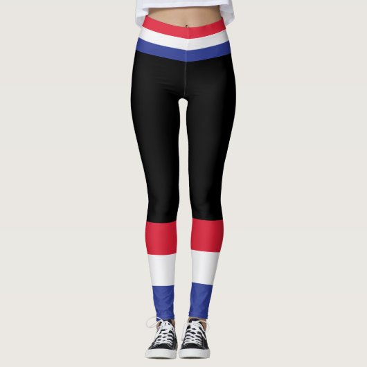 Kleuren van de Franse vlag. Leggings (Voorkant)
