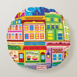 Kleuren van de hoofdstraat rond kussen