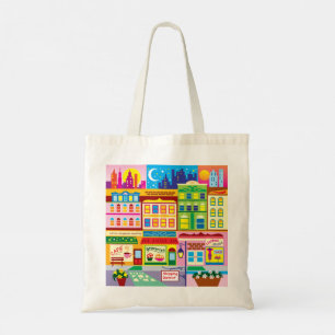 Kleuren van de hoofdstraat tote bag