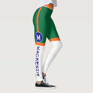 Kleuren van de Indiase nationale vlag met MONOGRAM Leggings