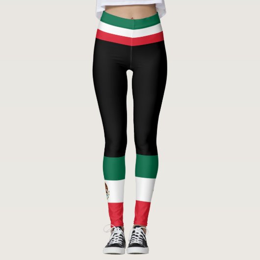 Kleuren van de Mexicaanse vlag Leggings (Voorkant)