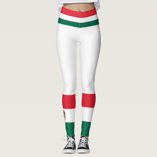 Kleuren van de Mexicaanse vlag Leggings (Voorkant)