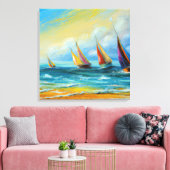 Kleuren van de Ocean Canvas Print (Insitu (Woonkamer))