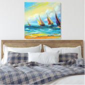 Kleuren van de Ocean Canvas Print (Insitu (Slaapkamer))