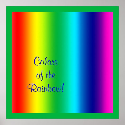 Kleuren van de regenboog poster (Voorkant)