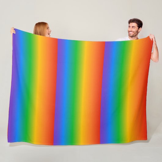 Kleuren van de regenbooggradiënt fleece deken (In situ)