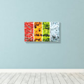 Kleuren van de veranderende seizoenen Quadriptych Canvas Afdruk (Insitu (Houten vloer))
