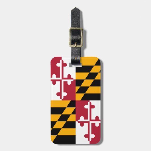 Kleuren van de vlag van Maryland Accent Bagagelabel (Voorkant verticaal)