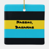 Kleuren van de vlag van Nassau Keramisch Ornament (Achterkant)