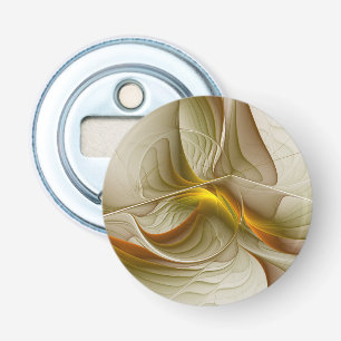Kleuren van edele metalen, abstracte fractale kuns button flesopener