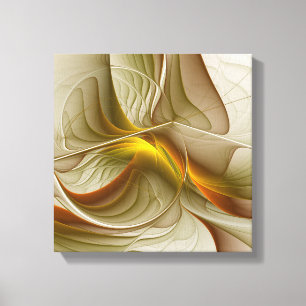 Kleuren van edele metalen, Abstracte fractale kuns Canvas Afdruk