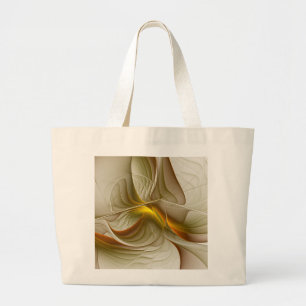 Kleuren van edele metalen, Abstracte fractale kuns Grote Tote Bag