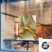 Kleuren van edele metalen, Abstracte fractale kuns Raamsticker (Cafe Raam)