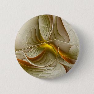 Kleuren van edele metalen, abstracte fractale kuns ronde button 5,7 cm