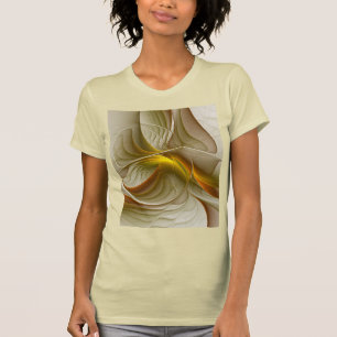 Kleuren van edele metalen, abstracte fractale kuns t-shirt
