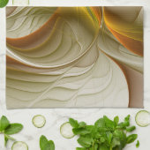 Kleuren van edele metalen, Abstracte fractale kuns Theedoek (Gevouwen)