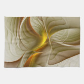 Kleuren van edele metalen, Abstracte fractale kuns Theedoek (Horizontaal)