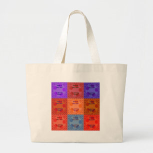 Kleuren van een fijne dag hebben grote tote bag
