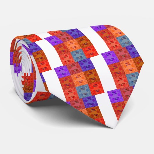 Kleuren van een fijne dag hebben stropdas (Opgerold)