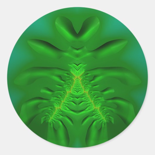 Kleuren van Groen ~ Classic Round Sticker (Voorkant)