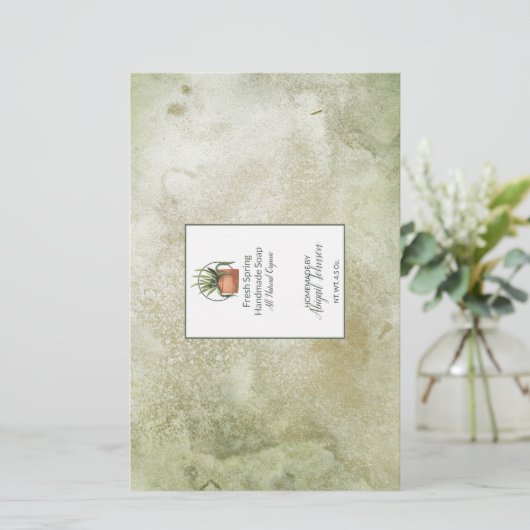 Kleuren van Groen 🌿 Waterverf Zeep Wrap Papier (Staand voorkant)