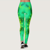 Kleuren van groene mandala Abstract Leggings (Achterkant)