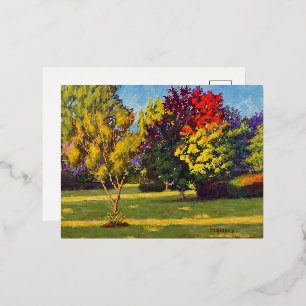Kleuren van Herfst Folie Holiday Post Kaart
