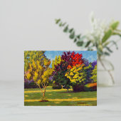 Kleuren van Herfst Folie Holiday Post Kaart (Staand Voorkant)