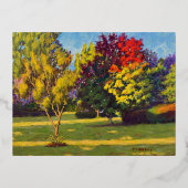 Kleuren van Herfst Folie Holiday Post Kaart (Voorkant)