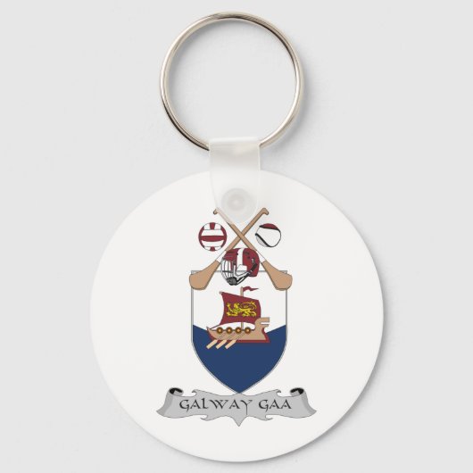 Kleuren van het GAA-team voor County Galway Sleutelhanger (Voorkant)