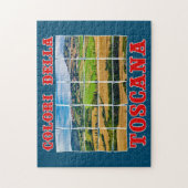 "Kleuren van het Toscane" landschap. Palette Tile  Legpuzzel (Verticaal)