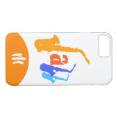 Kleuren van Jazz Monogram White iPhone Case (Achterkant (Horizontaal))