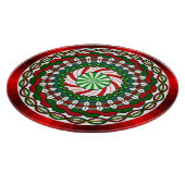 Kleuren van kerstglas snijvlak snijplank (Hoek)