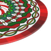 Kleuren van kerstglas snijvlak snijplank (Hoek)