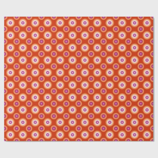 Kleuren van lesbische pride/oranje bloem cadeaupapier (Vlak)