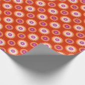 Kleuren van lesbische pride/oranje bloem cadeaupapier (Hoek)