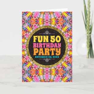 Kleuren van Leuk 50e Verjaardag Groovy Bohemian Hi