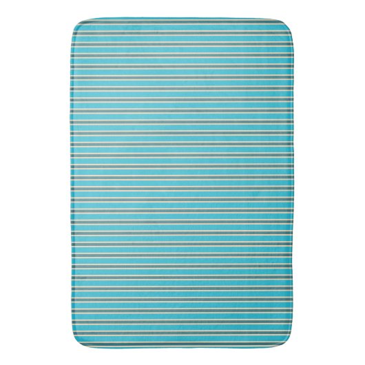 Kleuren van Nieuw-Zeeland in Turquoise Stripes Badmat (Voorkant Verticaal)