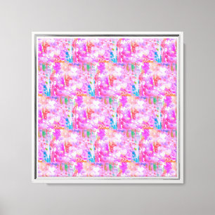 Kleuren van roze Abstracte gestrekte canvasprint Canvas Afdruk