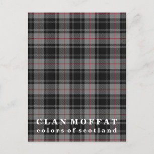 Kleuren van Schotland Clan Moffat Tartan Briefkaart