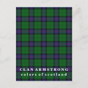 Kleuren van Scotland Clan Armstrong Tartan Briefkaart