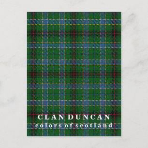 Kleuren van Scotland Clan Duncan Tartan Briefkaart