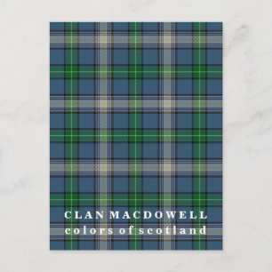 Kleuren van Scotland Clan MacDowell Tartan Briefkaart
