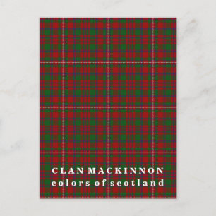 Kleuren van Scotland Clan MacKinnon Tartan Briefkaart