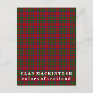 Kleuren van Scotland Clan MacKintosh Tartan Briefkaart
