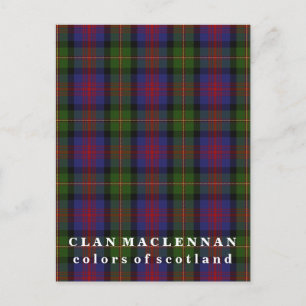 Kleuren van Scotland Clan MacLennan Tartan Briefkaart