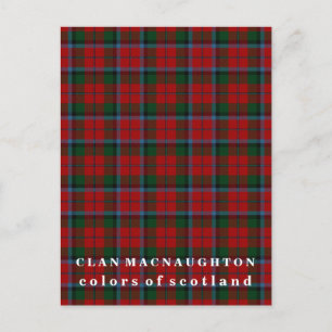 Kleuren van Scotland Clan MacNaughton Tartan Briefkaart